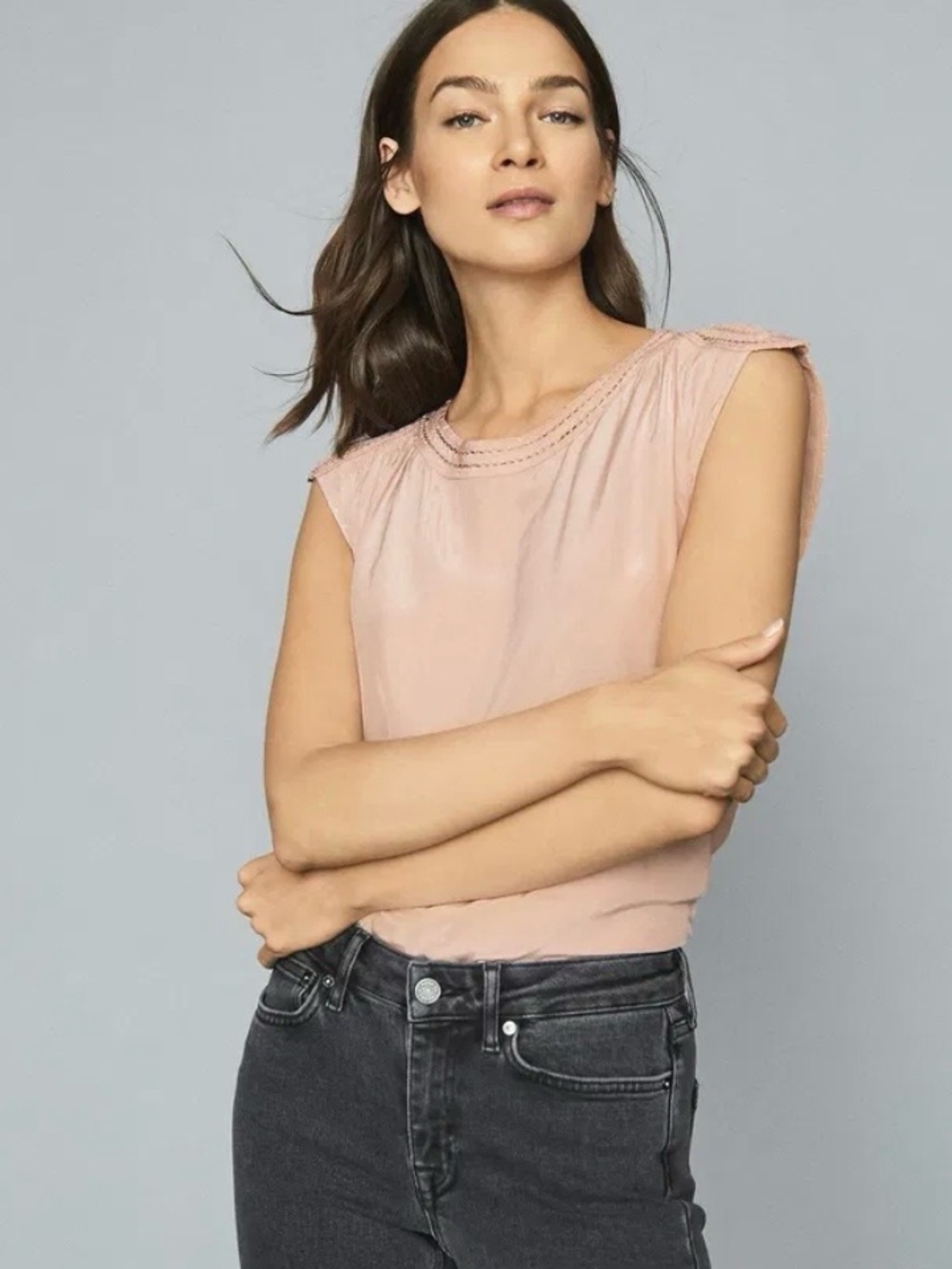 Reiss sleeveless blouse sz sm